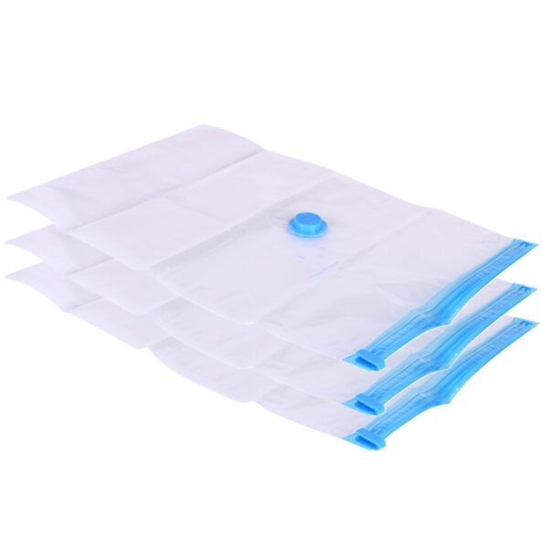 Urban Living Vacuumzak voor kleding - 3x - Vacuum opbergzak - transparant - 40 x 60 cm