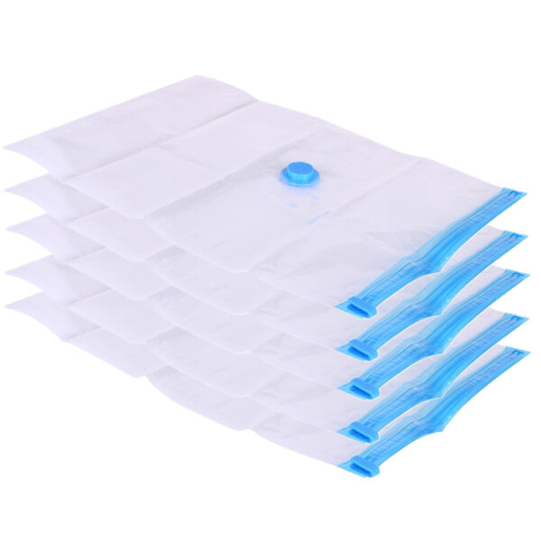 Urban Living Vacuumzak voor kleding - 5x - Vacuum opbergzak - transparant - 40 x 60 cm