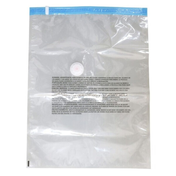 Bolsa Vacuumzakken voor kleding/textiel - Vacuum opbergzakken - 2x stuks - transparant - 60 x 80 cm