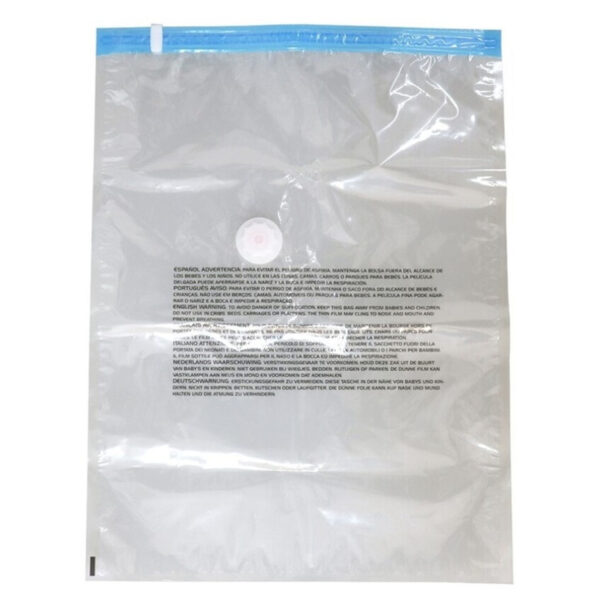 Bolsa Vacuumzakken voor kleding/textiel - Vacuum opbergzakken - 2x stuks - transparant - 80 x 100 cm