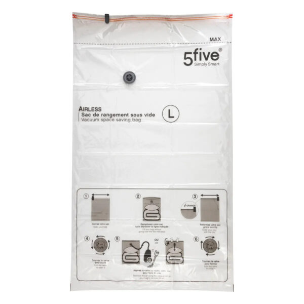 5Five Vacuumzakken kleding/textiel - opbergzakken - 1x - 70 x 120 cm