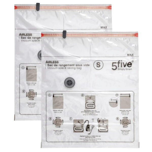 5Five Vacuumzakken kleding/textiel - opbergzakken - 2x - 50 x 60 cm