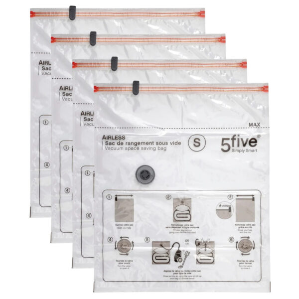 Vacuumzakken voor kleding/textiel - Vacuum opbergzakken - 4x stuks - transparant - 50 x 60 cm