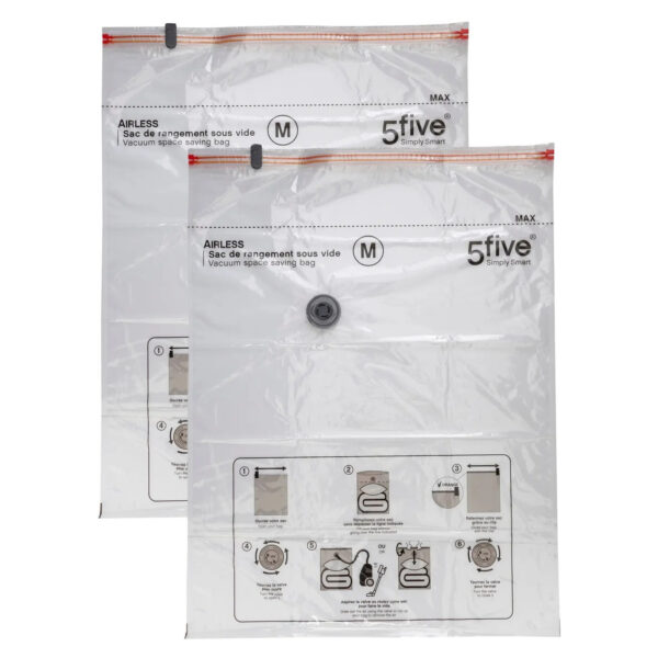5Five Vacuumzakken kleding/textiel - opbergzakken - 2x - 60 x 80 cm